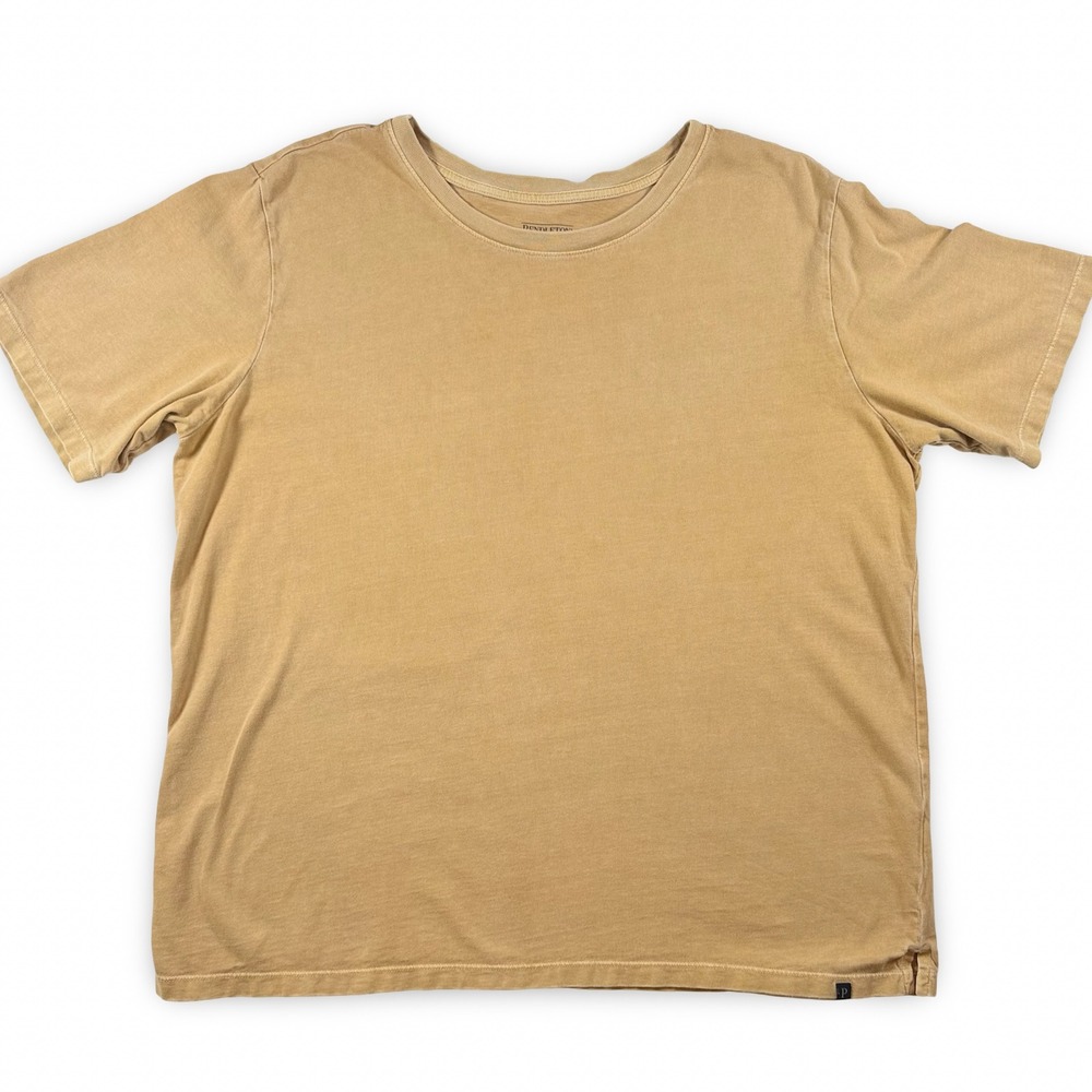 Pendleton Womens XL Tan Mustard Yellow Cotton Short Sleeve Crew Neck T-Shirt